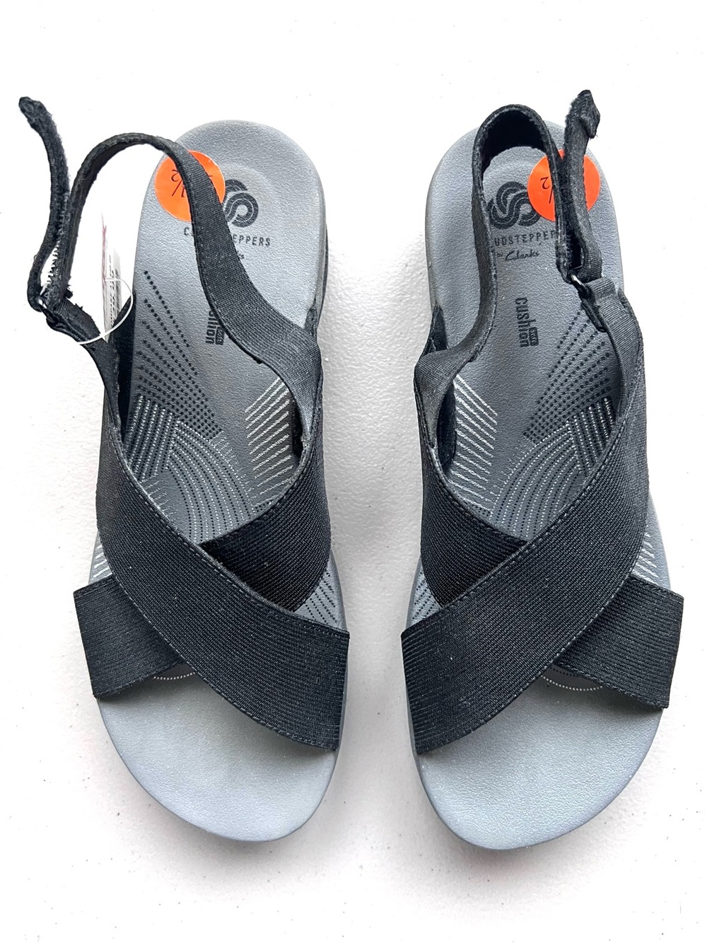 Cloudsteppers by Clarks Arla Kaydin Black Crisscross-Strap Sandals (9.5 M) New - Picture 4 of 9